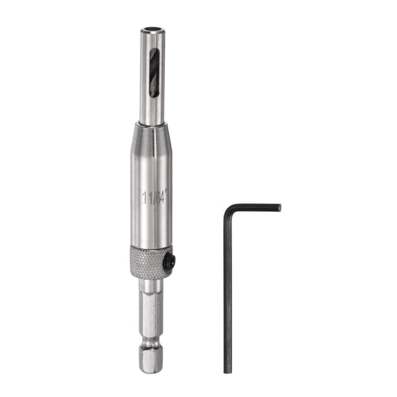 Uxcell Self-Centering Hinge Tapper Bit – 11/64" Diameter Hole Puncher For Woodworking, Silver