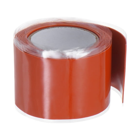 Uxcell Self Fusing Silicone Tape 1" x 3ft x 0.02" Waterproof Sealing Rubber Tape for Pipe Hose Leak Repair, Red