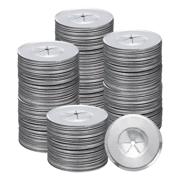 Uxcell Self Locking Washers 1.5 Inch for Perforated Insulation Pins, 500 Pcs Galvanized Iron Metal Round Flat Plaster Washer for Wall Ceiling