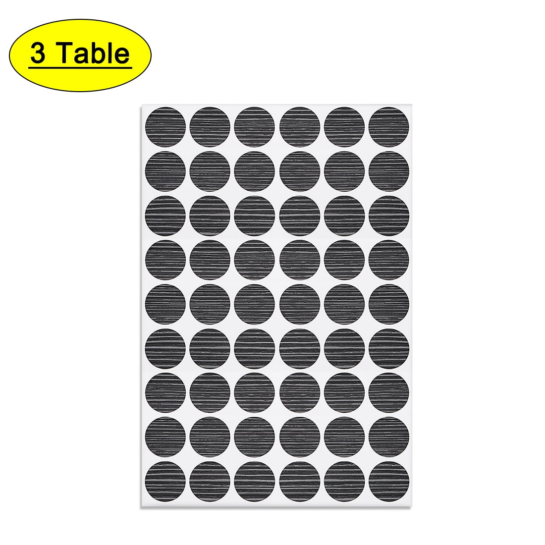 TAODAN 108-Piece Screw Hole Cover Stickers – Black PVC, Self-Adhesive, 21mm Diameter, Dustproof