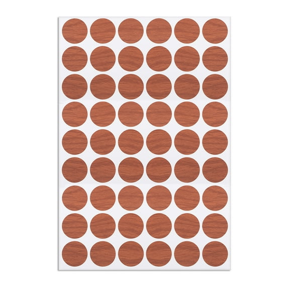 Uxcell Self-adhesive Screw Hole Covers Caps Dustproof Sticker Brown 1Sheet