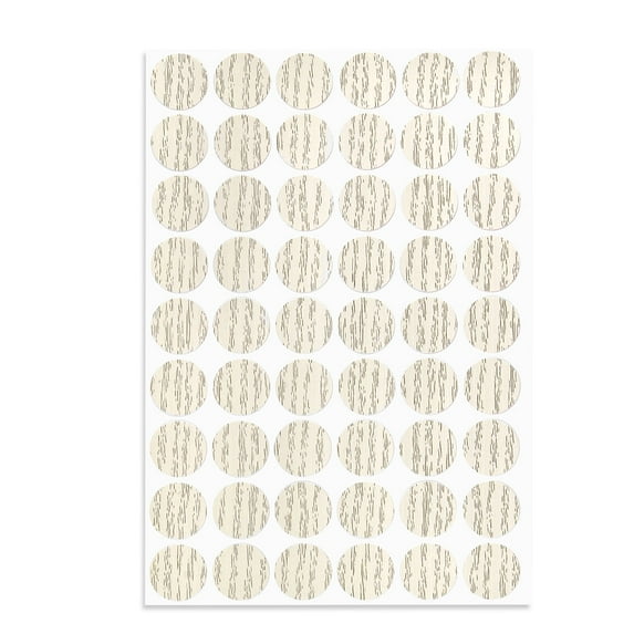 Uxcell Self-adhesive Screw Hole Covers Caps Dustproof Sticker Oak 1Sheet