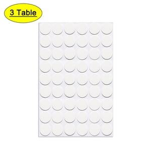 Uxcell Self-adhesive Screw Hole Covers Caps Dustproof Sticker White Color 3Pcs