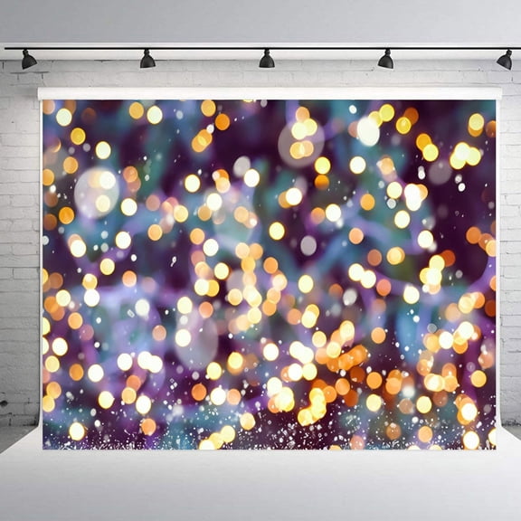 Uxcell Sequin Glitter Backdrop (6x8ft) - Colorful Spot Backdrop Light Spots Background Wedding Photography Banner for Birthday/Bridal Shower/Decoration/Photoshoot/Photo Studio Props