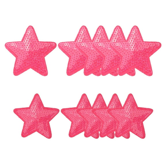 Uxcell Sequin Star Iron on Patches, Embroidered Sew Glitter Patch Appliques for DIY Rose