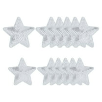 Uxcell Sequin Star Iron on Patches, Embroidered Sew Patches for DIY Clothing and Accessories Silver