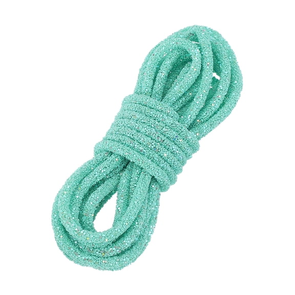 Uxcell Sequins Rope, 5.5 Yard 6mm Sequins Rhinestone Tube Cord for Wedding Dresses Earring Costume Clothing Shoes Jewelry DIY Crafts Making Accessory, Light Green