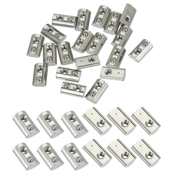 Uxcell Series t Slot Nuts, Roll-in Spring Ball Loaded Elastic Nuts Slot for Aluminum Extrusion Profile Rail M3