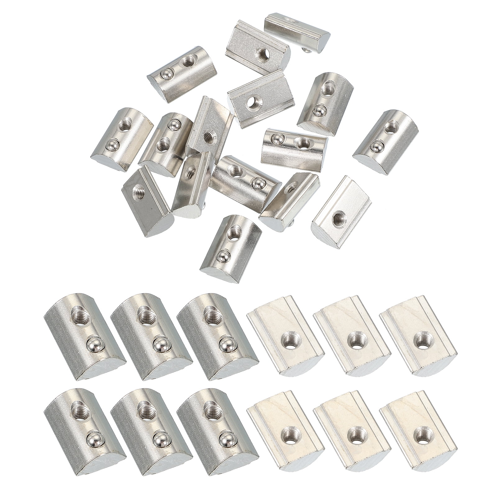 Uxcell Series t Slot Nuts, Roll-in Spring Ball Loaded Elastic Nuts Slot ...