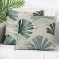 thumbnail image 1 of REGALWOVEN Set of 2 Leaf Throw Pillow Covers Plants Leaf Pattern Stylish Cushion Cases Green 18" x 18", 1 of 6