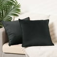 thumbnail image 1 of REGALWOVEN Set of 2 Velvet Throw Pillow Covers Decorative Solid Cushion Covers for Sofa Black 16" x 16", 1 of 6