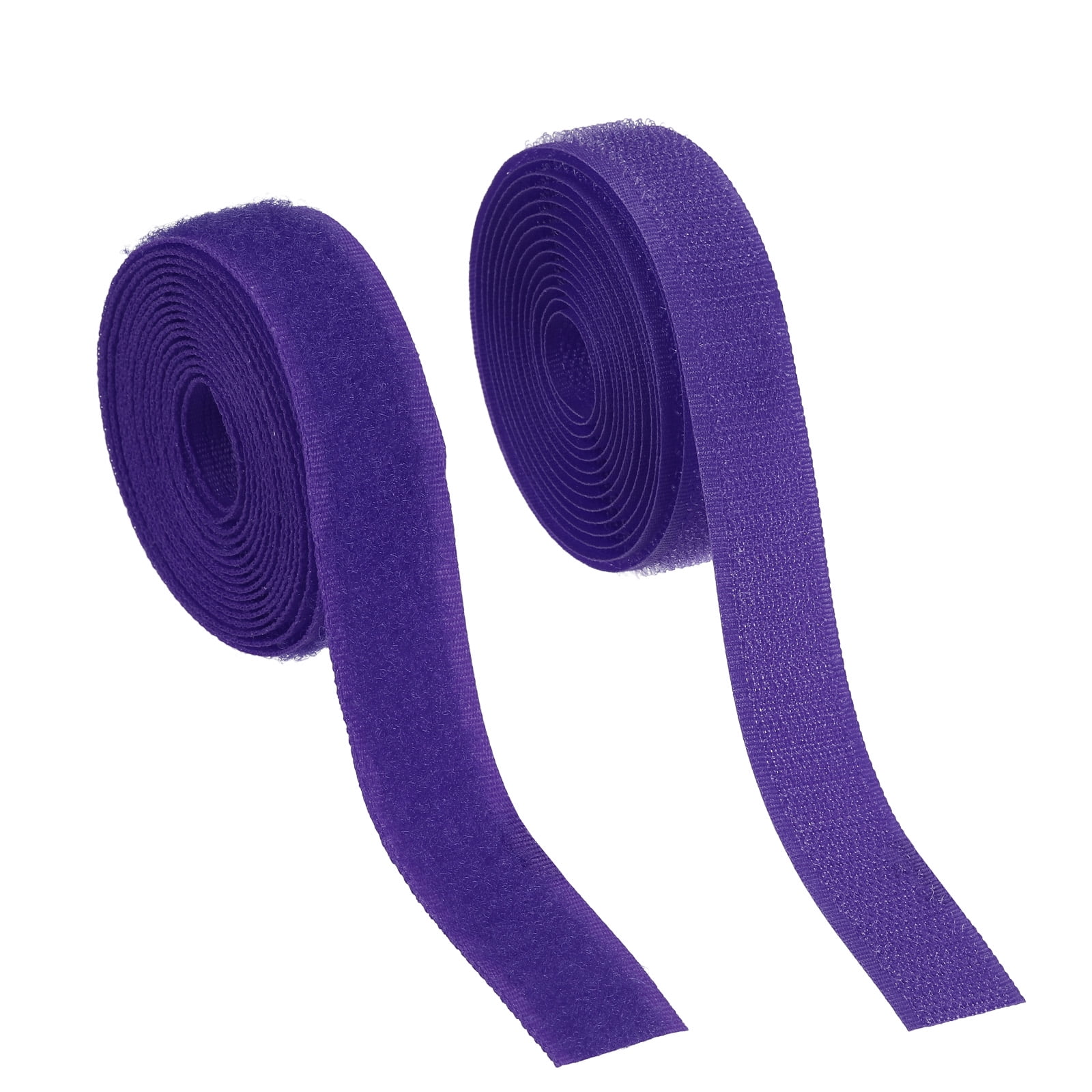 Uxcell Sew on Hook and Loop Tape, 0.75 Inch Width Non-Adhesive Back Nylon Fastener Strips 2 Yards - Purple