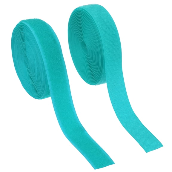 Uxcell Sew on Hook and Loop Tape, 1 Inch Width Non-Adhesive Back Nylon Fastener Strips 5 Yards - Light Green