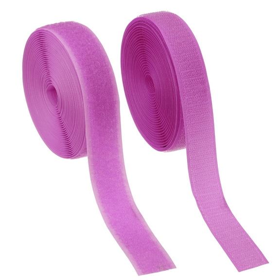 Uxcell Sew on Hook and Loop Tape, 1 Inch Width Non-Adhesive Back Nylon Fastener Strips 5 Yards - Light Purple