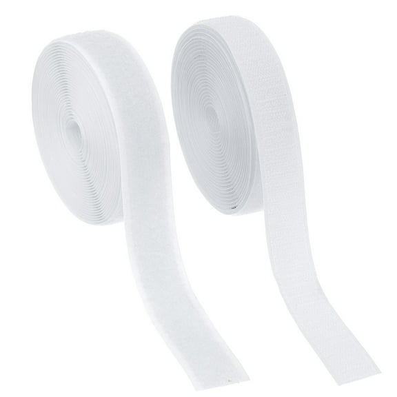 Uxcell Sew on Hook and Loop Tape, 1 Inch Width Non-Adhesive Back Nylon Fastener Strips 5 Yards - White