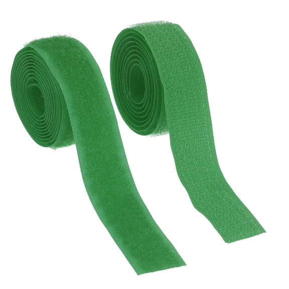 Uxcell Sew on Hook and Loop Tape, 3/4 Inch Width Non-Adhesive Back Nylon Fastener Strips 1 Yards for Crafts - (Green)