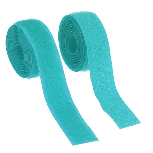Uxcell Sew on Hook and Loop Tape, Non-Adhesive Back Nylon Fastener Strips 3/4 Inch Light Blue