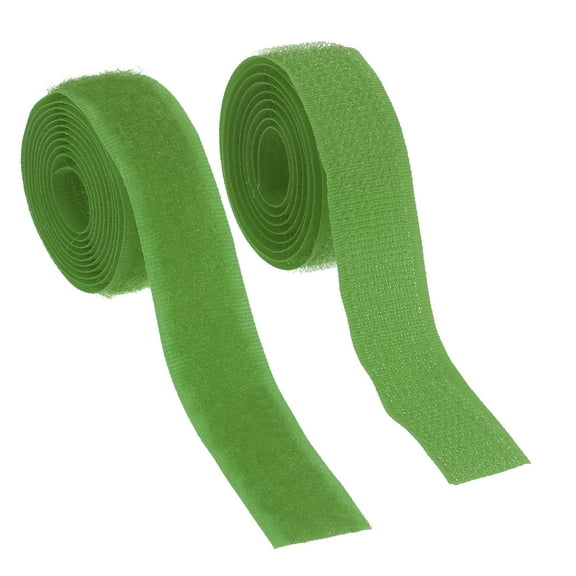 Uxcell Sew on Hook and Loop Tape, 3/4 Inch Width Non-Adhesive Back Nylon Fastener Strips 1 Yards for Crafts - (Light Green)