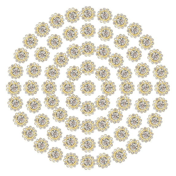 Uxcell Sew on Rhinestones Crystals Sewing Sunflower Flower Claw Rhinestones Crystals Glass Gems White