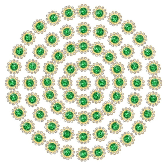 Uxcell Sew on Rhinestones Crystals Sewing Sunflower Flower Claw Rhinestones Crystals Glass Gems Light Green