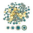 thumbnail image 1 of Uxcell Sew on Rhinestones Crystals, Flower Rhinestones Glass Gems Metal Base for DIY Craft Clothes Decoration Gold/Blue, 1 of 7