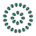 thumbnail image 1 of Uxcell Sew on Rhinestones Tear Drop Crystal Rhinestones Pointback Stone Metal Flatback Green, 1 of 7