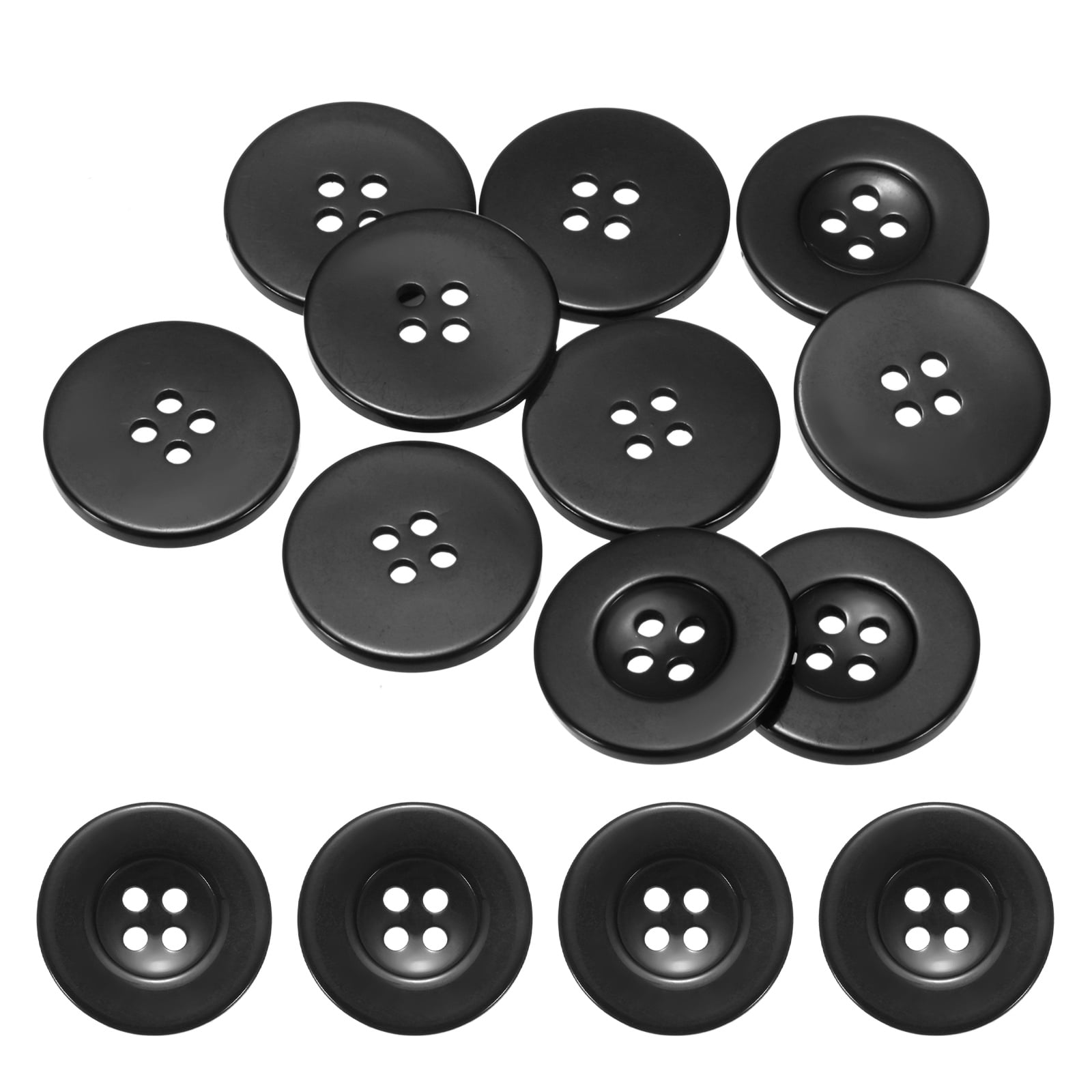 Uxcell Sewing Buttons [10pcs] - 1 Inch/ 25mm 40L Resin Round Flat 4 ...