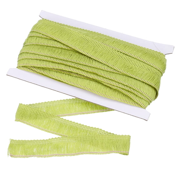Uxcell Sewing Fringe Trim, 14 Yards 1 Inch Tassel Trim Polyester Fringe Tassel Lace Trim Ribbon for Clothes Accessories DIY Sewing Crafts Decoration, Grass Green