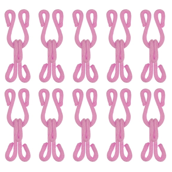 Uxcell Sewing Hooks and Eye, 14 Pack Polyester Covered Hooks and Eyes Closure for Clothing (Pink, 37mm Length)