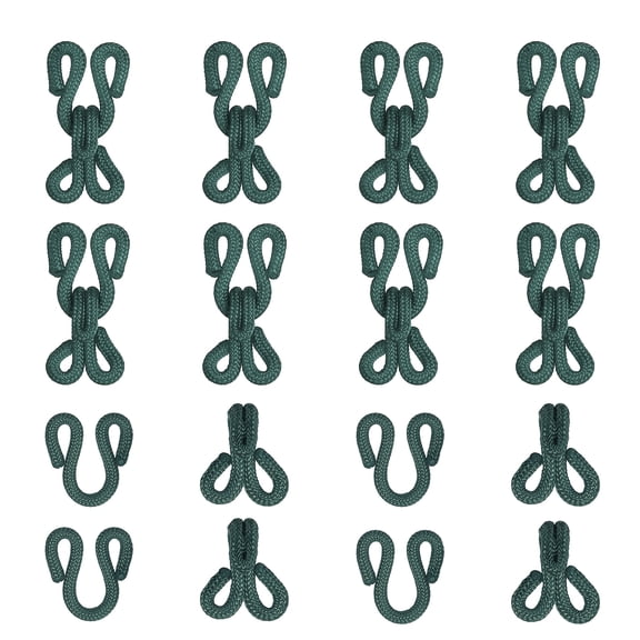 Uxcell Sewing Hooks and Eyes, 23mm Covered Hook Eye Sewing Closure Fasteners Sew on Snaps for Bra Clothing Replacement (10 Pack, Dark Green)