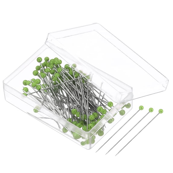 Uxcell Sewing Pins, 1.5 Inch Pearlized Ball Head Pins Straight Pin Green, 200Pack