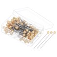 thumbnail image 1 of Uxcell Sewing Pins, 1.5 Inch Straight Pin with Plastic Pearlized Ball Head, Champagne,200Pack, 1 of 6
