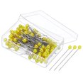 thumbnail image 1 of Uxcell Sewing Pins, 1.5 Inch Straight Pin with Plastic Pearlized Ball Head, Golden,200Pack, 1 of 6