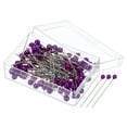 thumbnail image 1 of Uxcell Sewing Pins, 1.5 Inch Straight Pin with Plastic Pearlized Ball Head, Purple,400Pack, 1 of 6