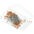 thumbnail image 1 of Uxcell Sewing Pins, 1 Inch Pearlized Ball Head Pins Straight Pin Orange, 200Pack, 1 of 6