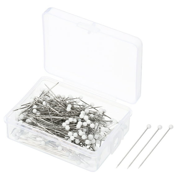 Uxcell Sewing Pins Ball Glass Head Quilting Pin for Dressmaker, White 250 Set