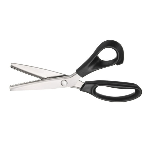 Uxcell Sewing Scissors Stainless Steel Scalloped Cutting Scissors Black