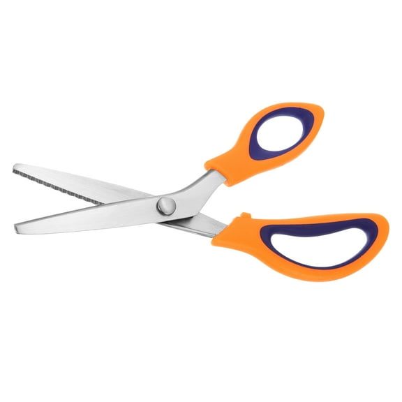 Uxcell Sewing Scissors Stainless Steel Serrated Craft Shears Orange Dark Blue