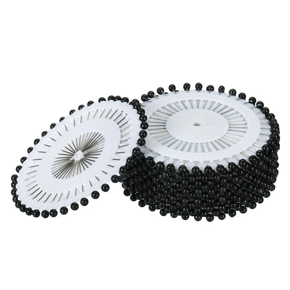 Uxcell Sewing Straight Pins Round Pearl Head DIY Hand Crafts, Black 520 Pack