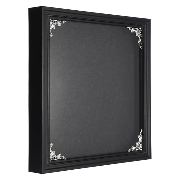 Uxcell Shadow Box Frame, 9.8 x 9.8 Inch Wooden Display Case with Clear Glass Cover Shadow Box Picture Frame Display Case for Photo Memorabilia Ticket Dried Flower Art Craft Black