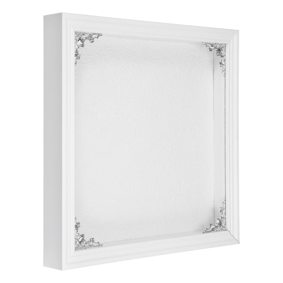 Uxcell Shadow Box Frame, 9.8 x 9.8 Inch Wooden Display Case with Clear Glass Cover Shadow Box Picture Frame Display Case for Photo Memorabilia Ticket Dried Flower Art Craft White