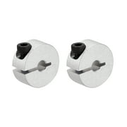 Uxcell Shaft Collar 0.12" Single Split Aluminum Clamping Collar Shaft Collars with Set Screw Silver Tone 2 Pack
