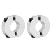Uxcell Shaft Collar 0.71 Inch Bore Double Split Aluminum Clamping Collar Shaft Collars with Set Screw Silver Tone 2 Pack