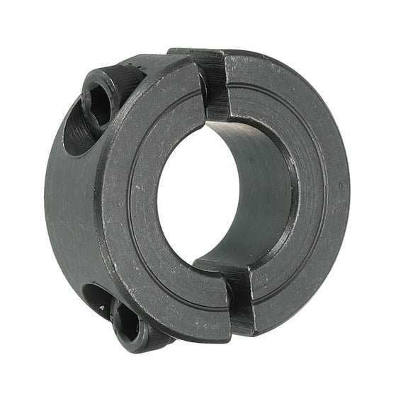 Uxcell Shaft Collar 0.79 Inch Bore Double Split Carbon Steel Clamping Collar Shaft Collars with Set Screw Black