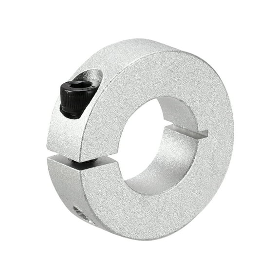Uxcell Shaft Collar 0.87" Single Split Aluminum Clamping Collar Shaft Collars with Set Screw Silver Tone