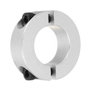 Uxcell Shaft Collar 1.1 Inch Bore Double Split Aluminum Clamping Collar Shaft Collars with Set Screw Silver Tone