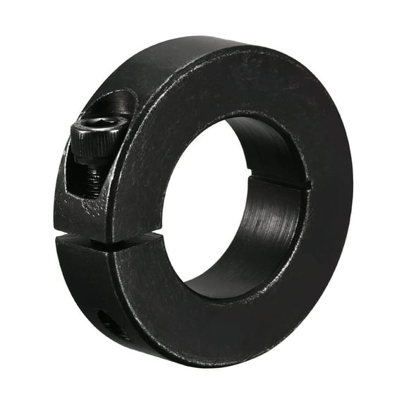 Uxcell Shaft Collar 1.18" Single Split Carbon Steel Clamping Collar Shaft Collars with Set Screw Black