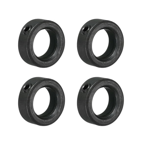 Uxcell Shaft Collar, 19/32" Bore Carbon Steel Set Screw Clamping Collars Black 4 Pack