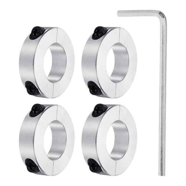 Uxcell Shaft Collar 25mm/ 1 Inch Bore Double Split Aluminum Clamping ...