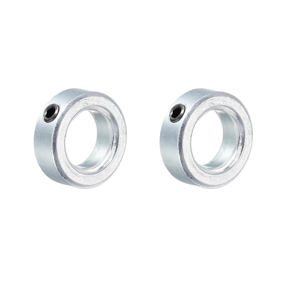 Uxcell Shaft Collar, 5/8" Bore Zinc Plated Carbon Steel Set Screw Clamping Collars Silver Tone 2 Pack